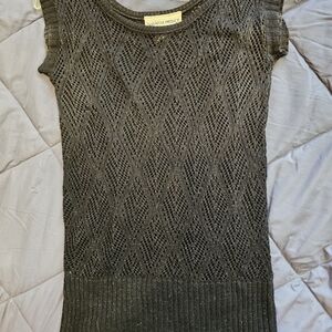 Black Knit Sleeveless Top